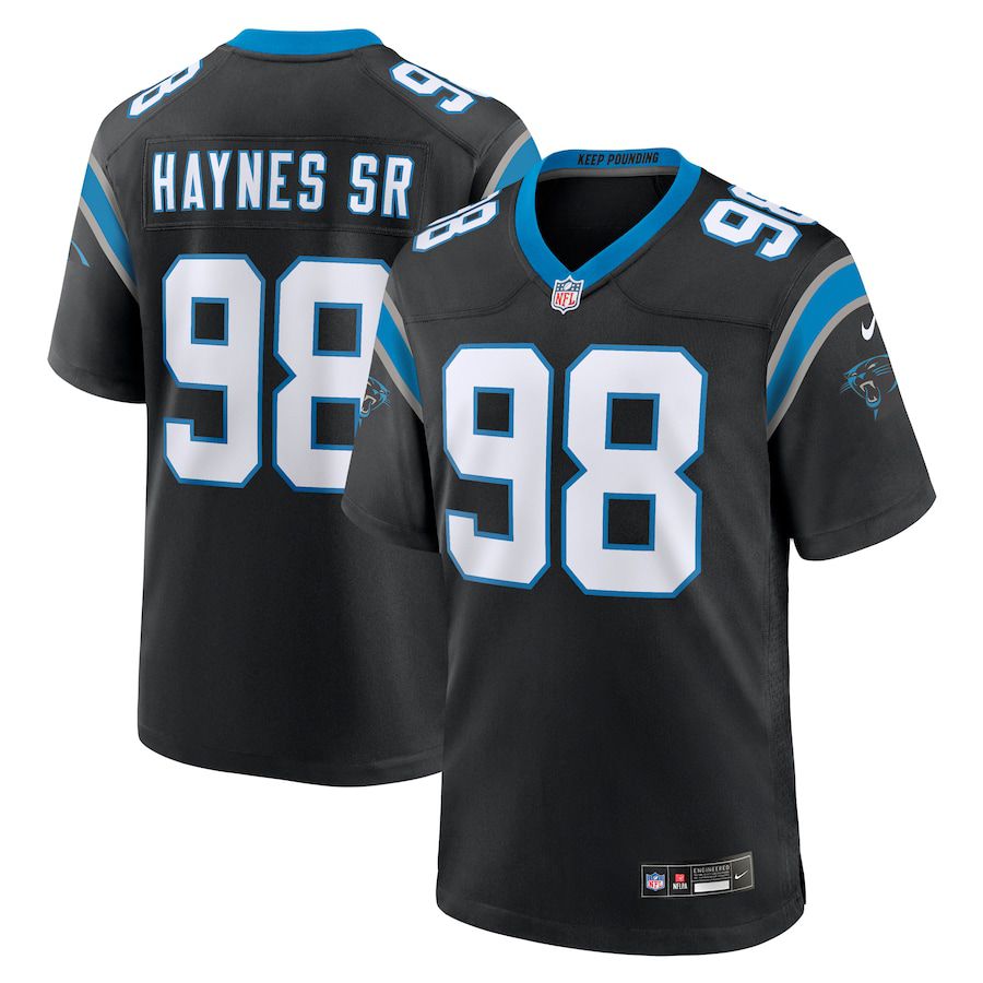 Men Carolina Panthers #98 Marquis Haynes Sr. Nike Black Team Game NFL Jersey->women nfl jersey->Women Jersey